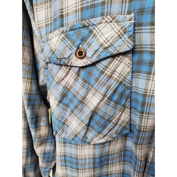 Urban Outfitter Mens Blue Cotton Collared Long Sleeve Buttons Down Shirt Size XL - Picture 4 of 11